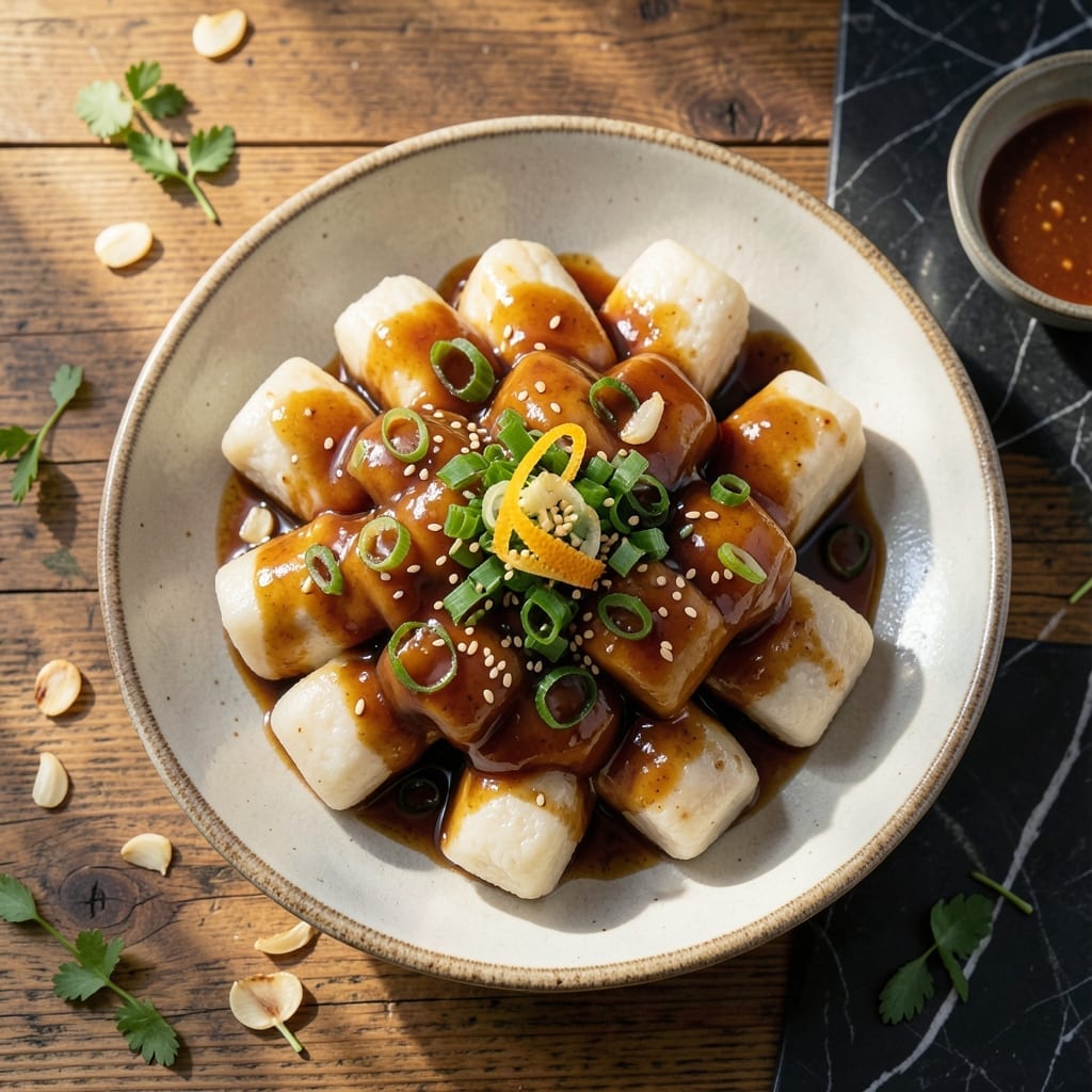 Korean Rice Cake Recipe Not Spicy: Mild Chewy Pillows With Sweet Soy Glaze