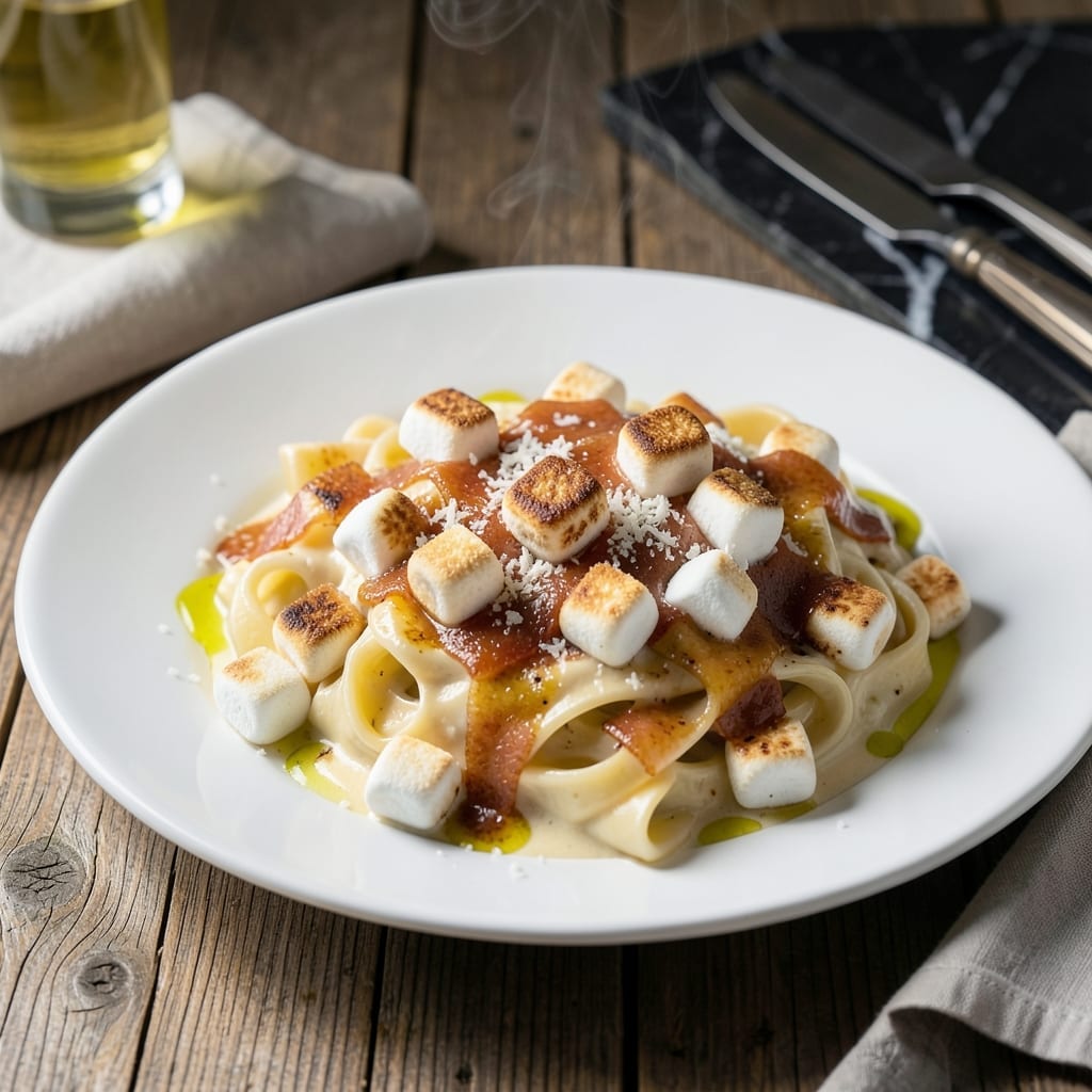 Salty Marshmallow Alfredo Recipe: Sweet-Savory Twist on Creamy Pasta