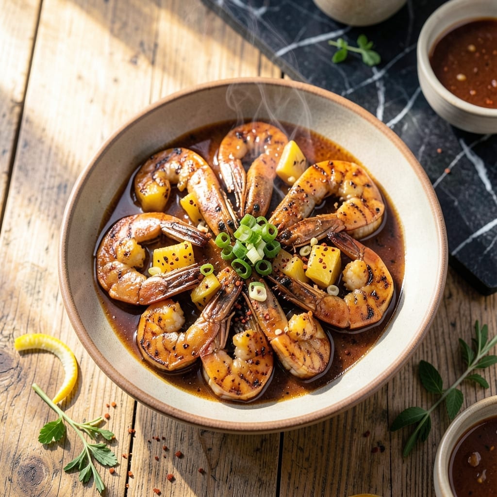 Grilled Hawaiian Shrimp Recipe: Pineapple-Glazed Charred Delight