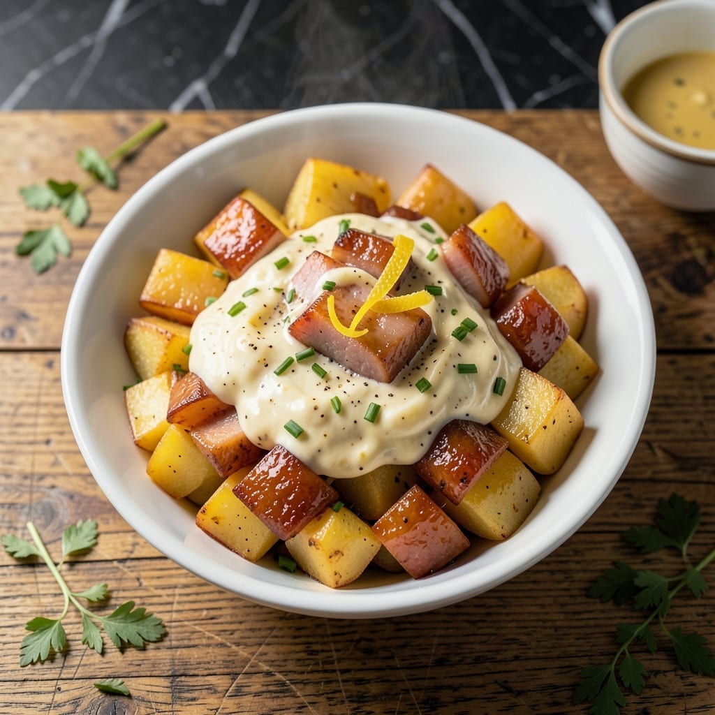 Honey Baked Ham Potato Salad Recipe: Sweet and Savory Creamy Twist