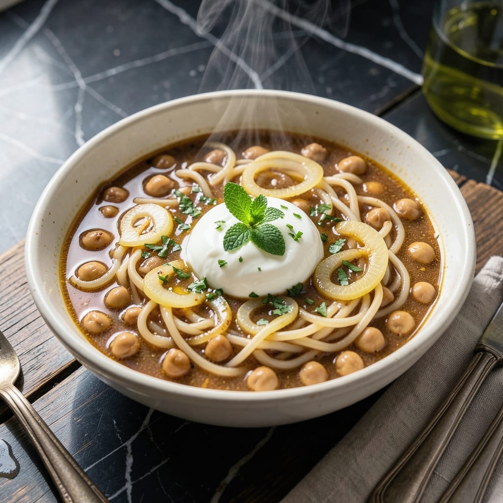 Afghan Aush Recipe: Noodle Soup With Yogurt and Mint