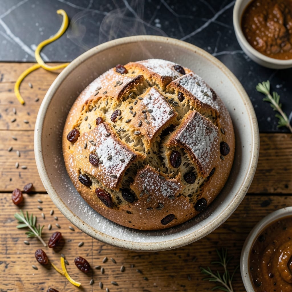Irish Soda Bread Recipe With Caraway Seeds And Raisins: Rustic No-Knead Loaf With Sweet Spice