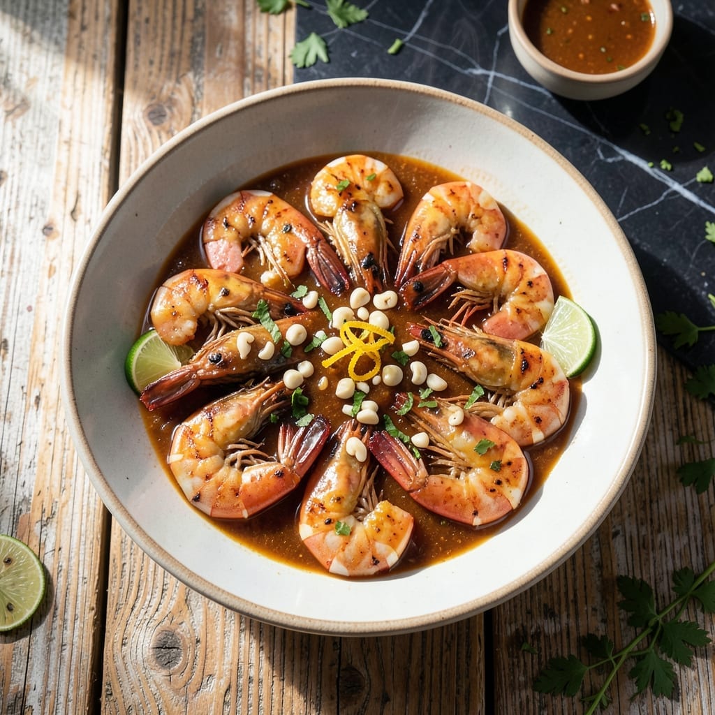 Sweet And Spicy Grilled Shrimp Recipe: Zesty Glaze With Charred Edges