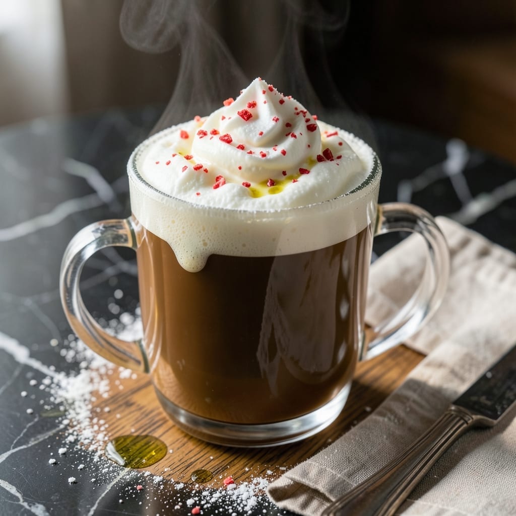 Santa's White Christmas Coffee Recipe: Festive Peppermint Cream Swirl Santa's White Christmas Coffee Recipe: Festive Peppermint Cream Swirl