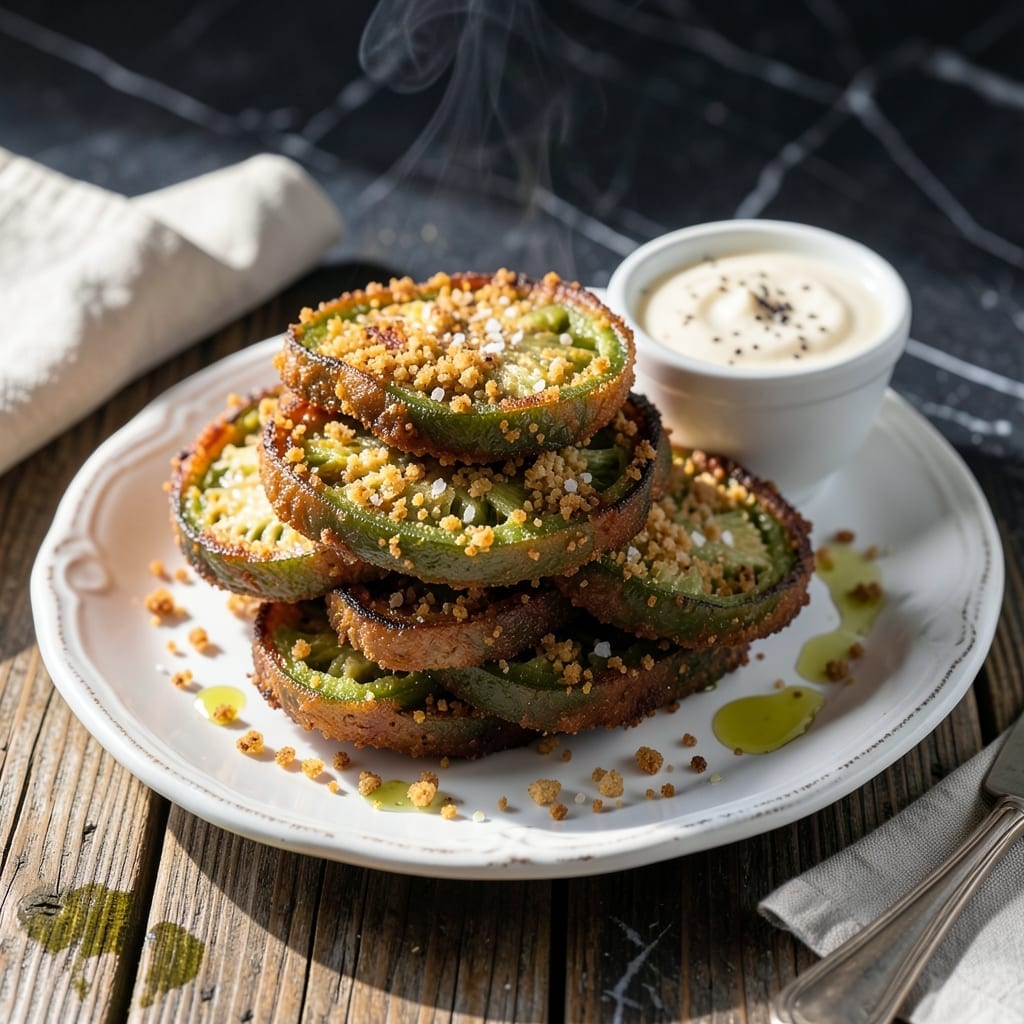 Fried Green Tomatoes Recipe With Bread Crumbs: Southern Crispy Bites With Tangy Kick Fried Green Tomatoes Recipe With Bread Crumbs: Southern Crispy Bites With Tangy Kick