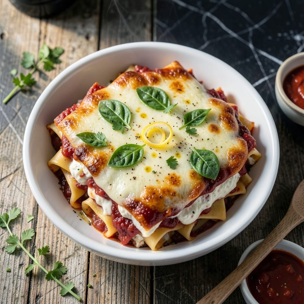 Meatless Lasagna Recipe With Ricotta Cheese: Layers of Creamy Vegetable Richness Meatless Lasagna Recipe With Ricotta Cheese: Layers of Creamy Vegetable Richness