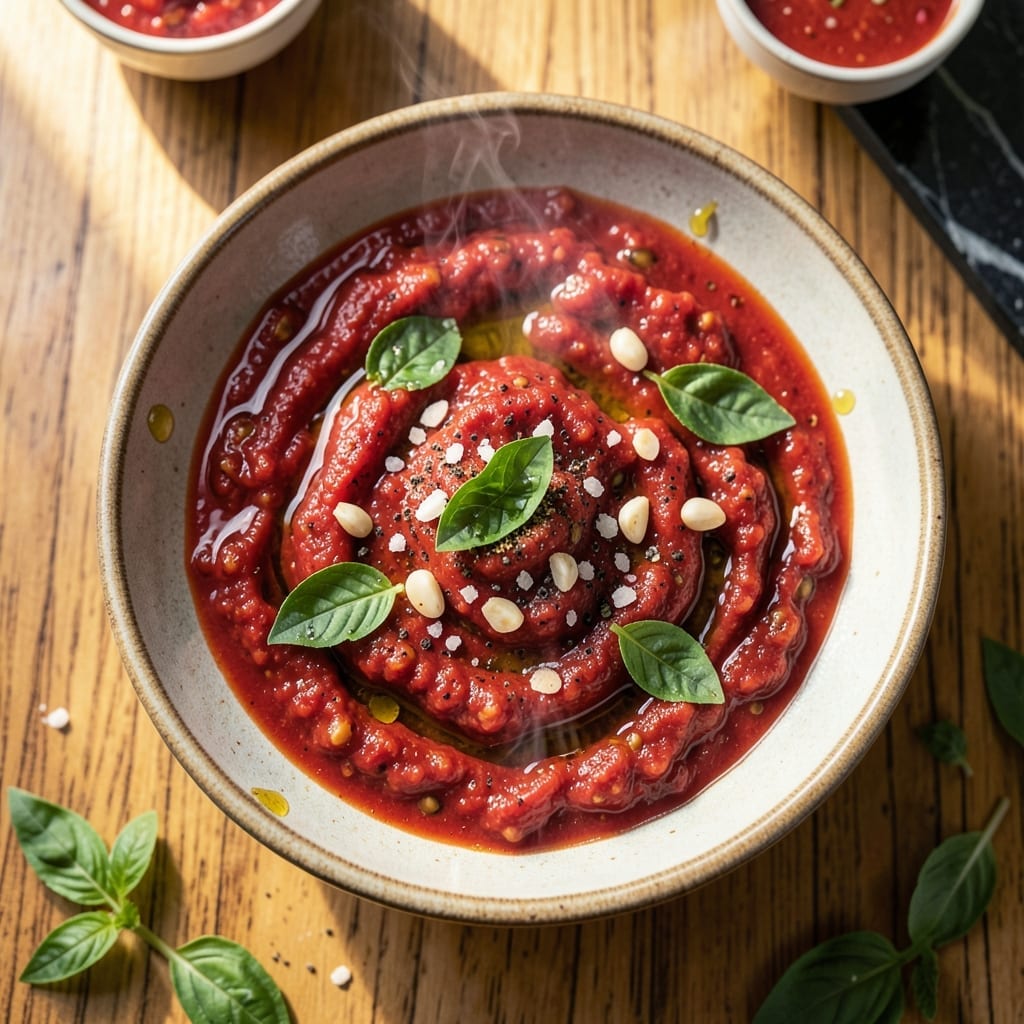 Pizza Sauce Recipe No Tomato Paste: Fresh Basil and Garlic Simplicity