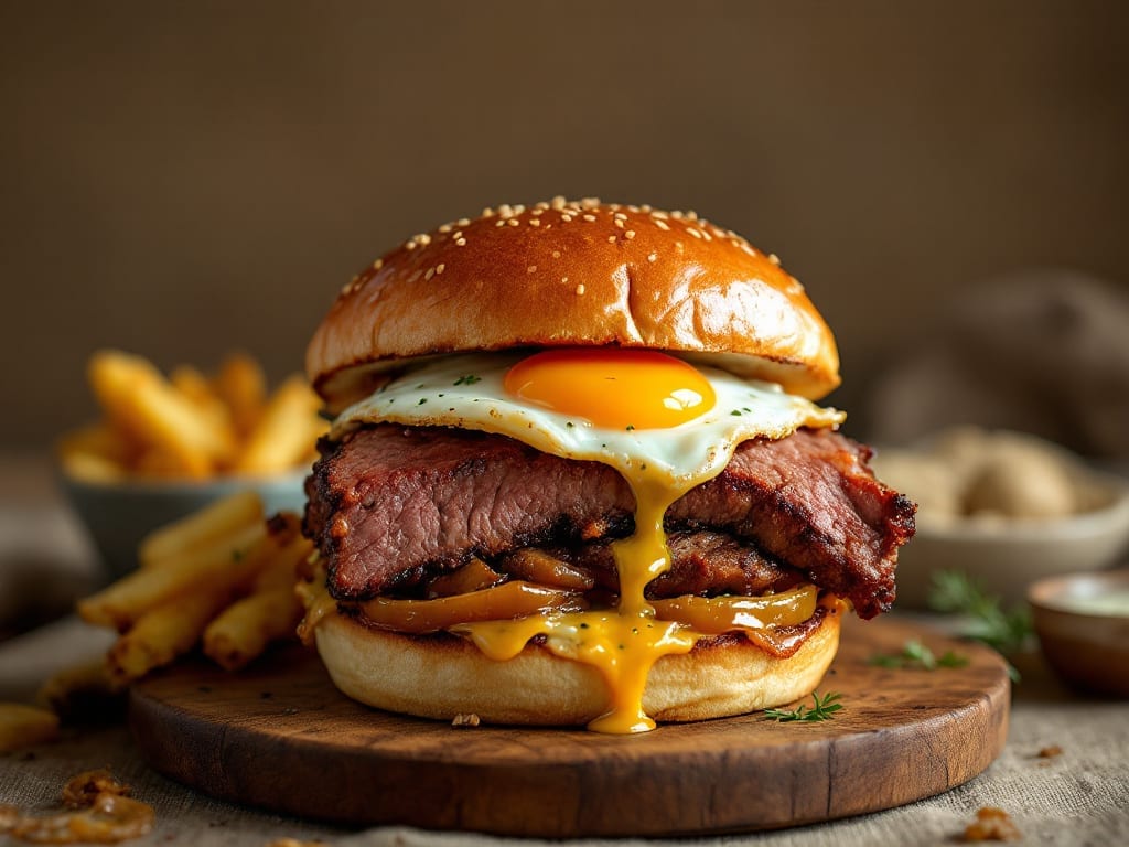 Best Brisket Burger Recipe: Smoky-Spiced Meat Meets Crispy Onion Rings