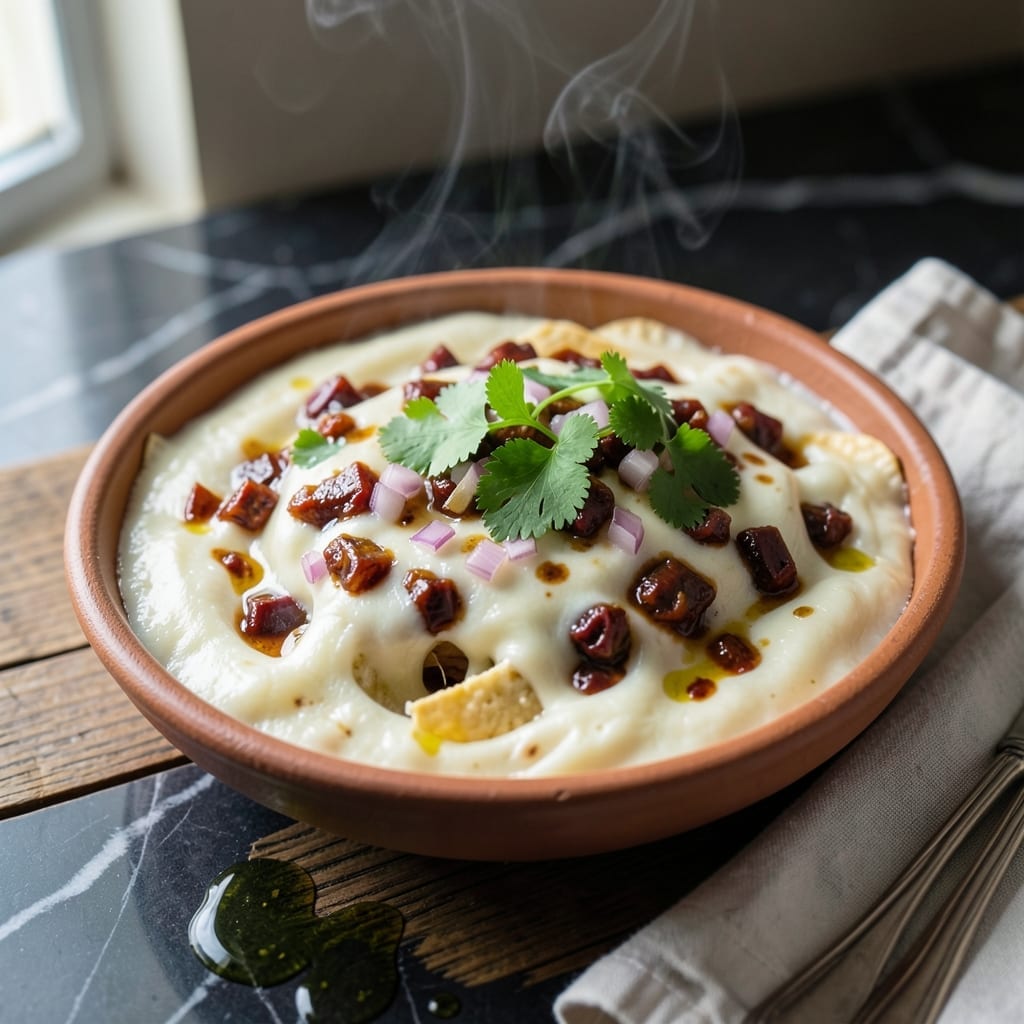 Oaxaca Cheese Dip Recipe: Melty Strings With Smoky Chipotle Heat
