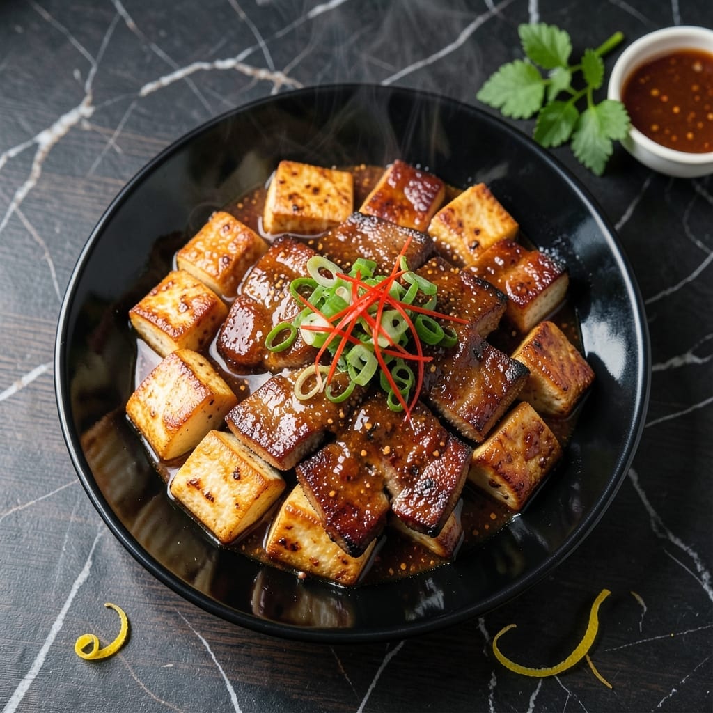 Chinese BBQ Pork and Tofu Recipe: Sweet and Savory Wok-Fried Harmony