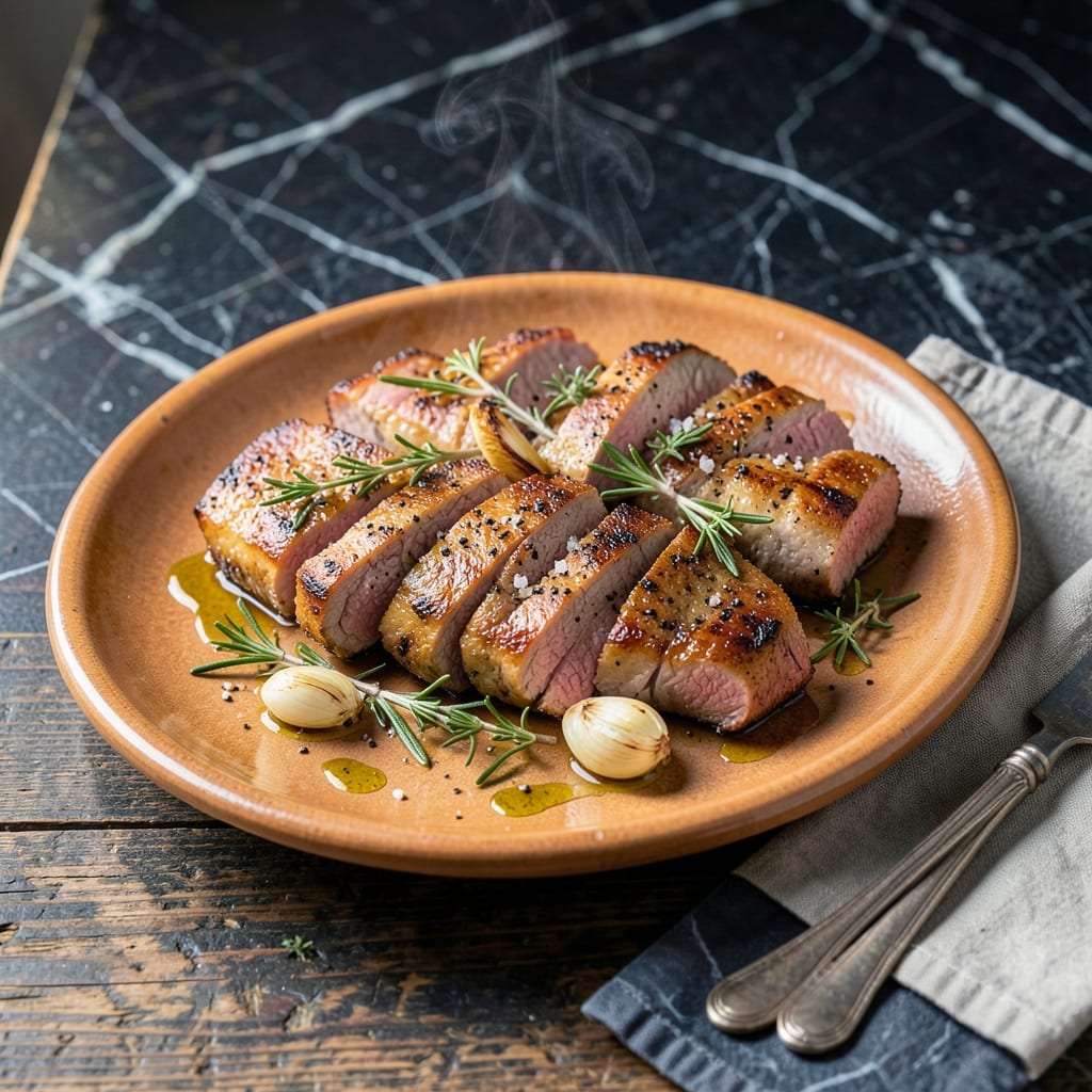 Recipe for Pork Loin Slices: Pan-Seared Herb-Infused Medallions