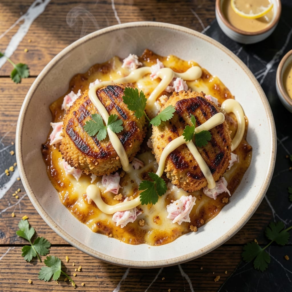 Crab Cake Grilled Cheese Recipe: Melty Sharp Cheddar Hugging Lumpy Crab