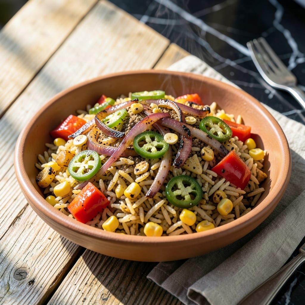 Mexican Fried Rice Recipe Veg: Smoky Spice and Charred Veggie Delight