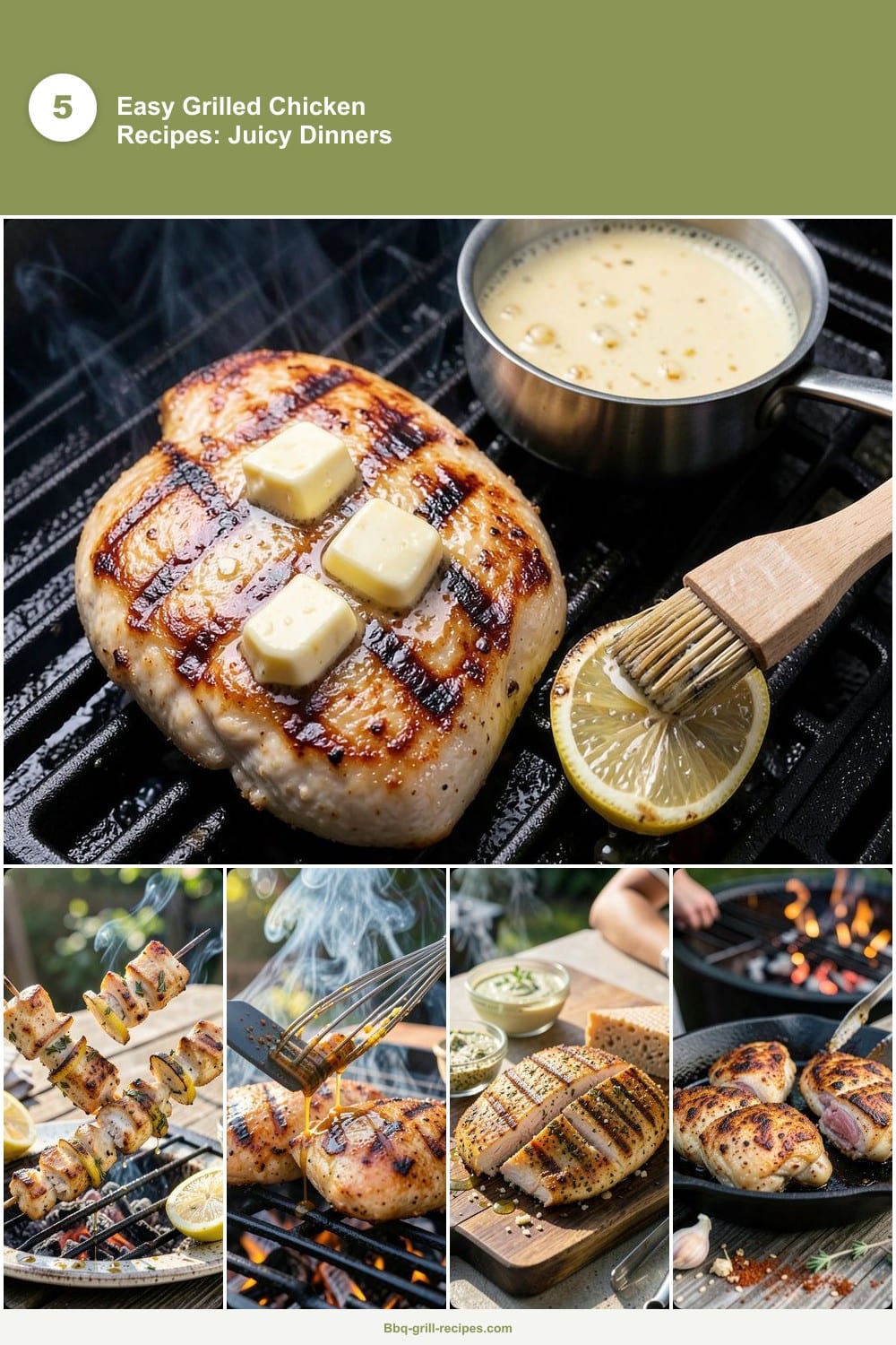 5 Easy Grilled Chicken Recipes: Juicy Dinners in Under 30 Minutes example with annotations