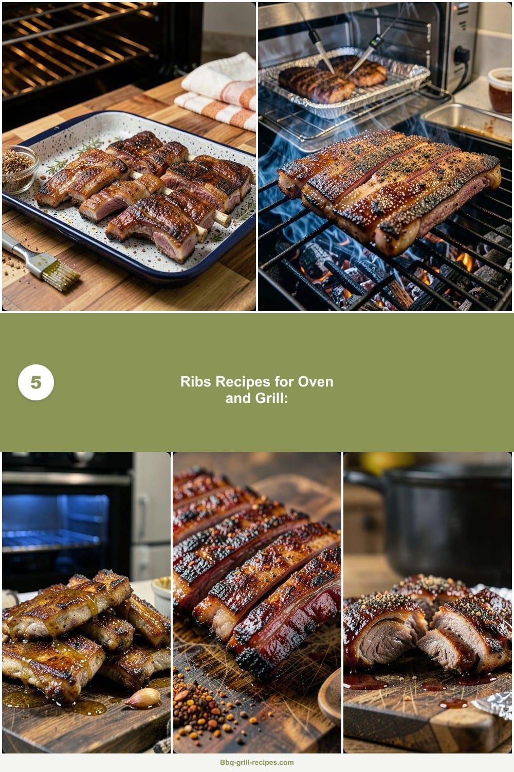 Visual representation of 5 Ribs Recipes for Oven and Grill: Fall Off the Bone Perfection Every Time