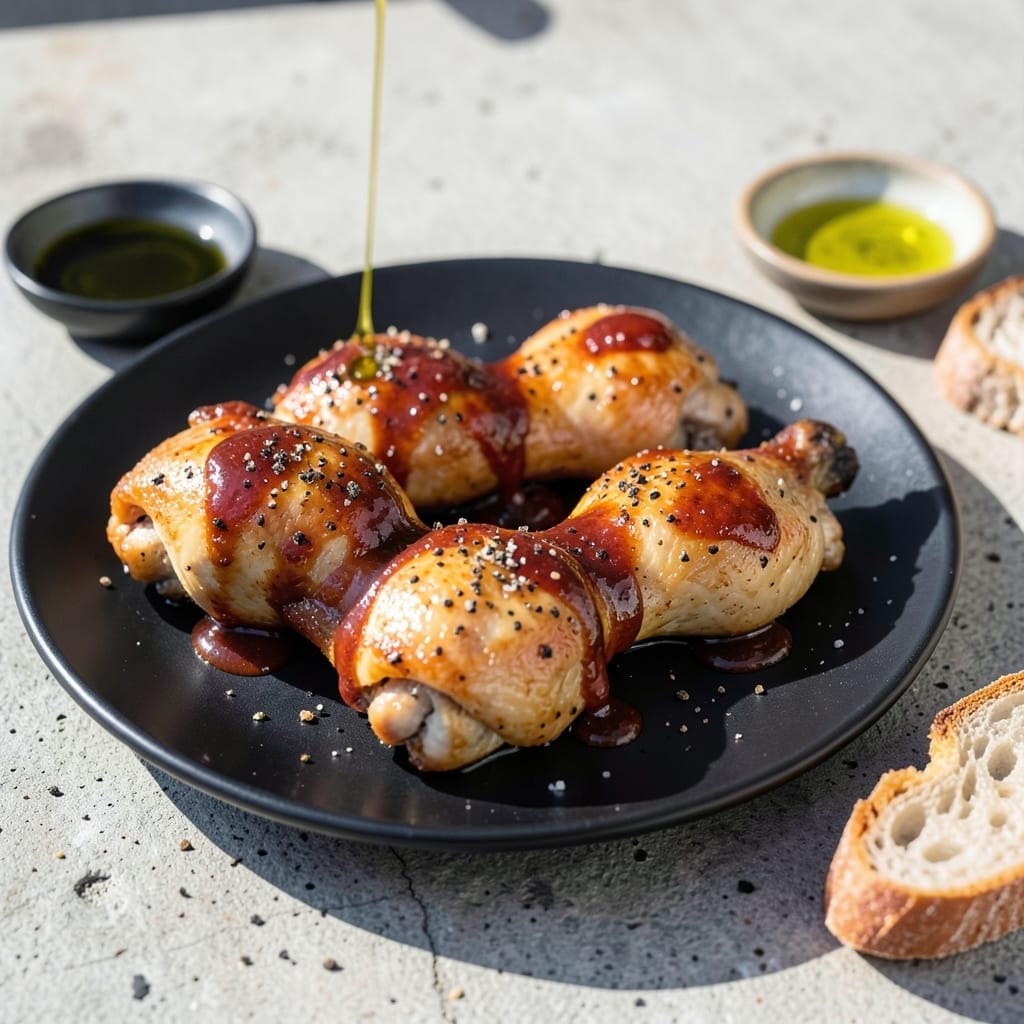 Recipe For Baked Chicken Thighs With BBQ Sauce: Sticky Glaze and Juicy Meat