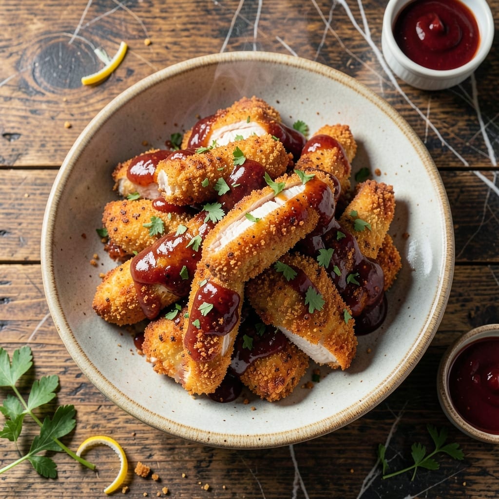 Baked Barbecue Chicken Tenders Recipe: Oven-Crisped Sweet and Smoky Bites