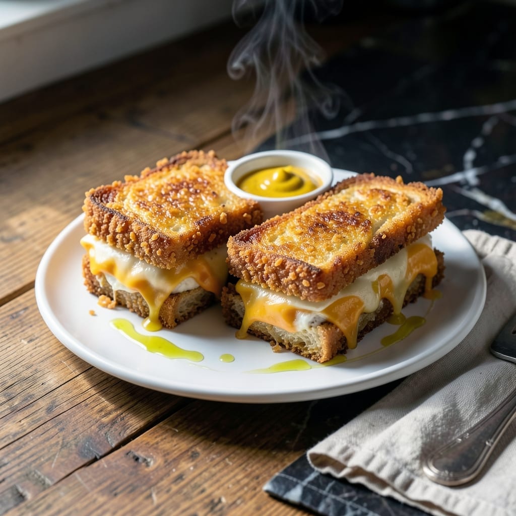Deep Fried Grilled Cheese Recipe: Golden Crust and Gooey Center