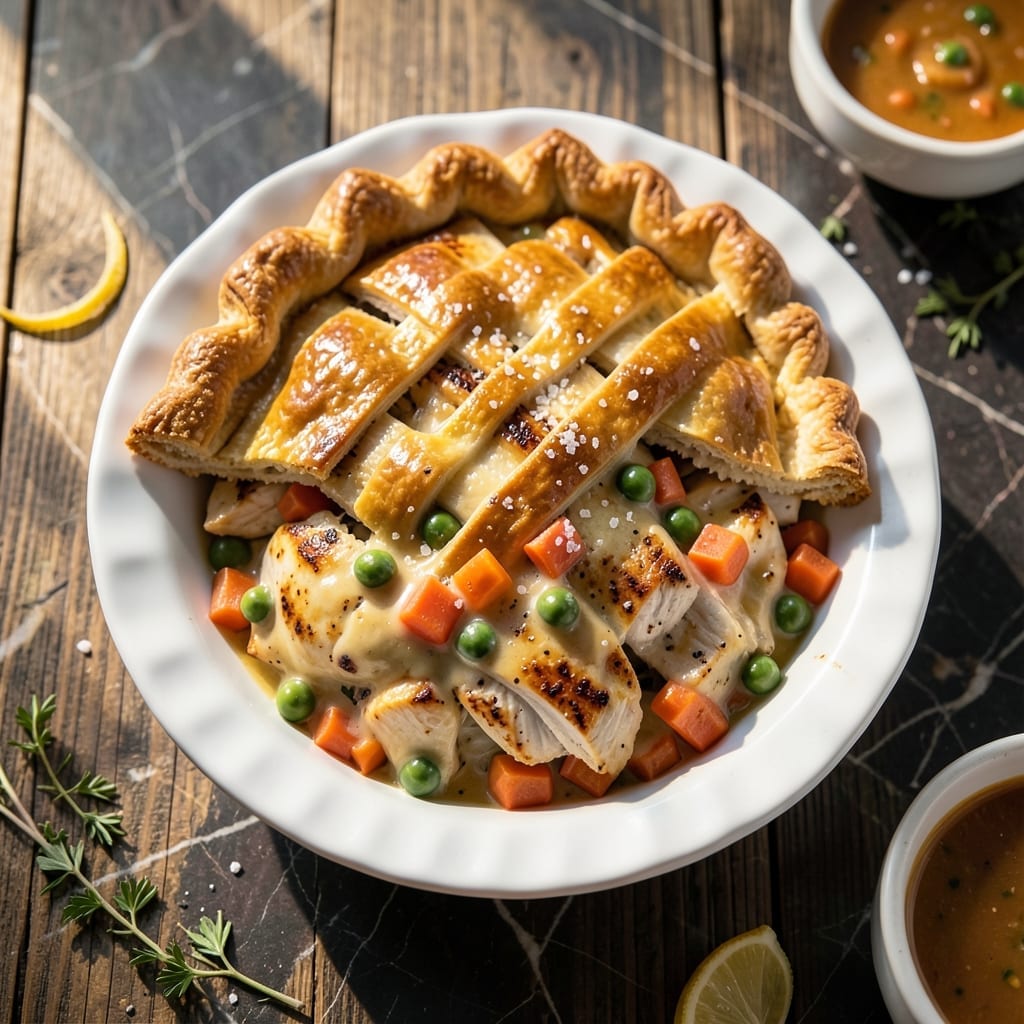 Daily Grill Chicken Pot Pie Recipe: Flaky Crust With Savory Filling