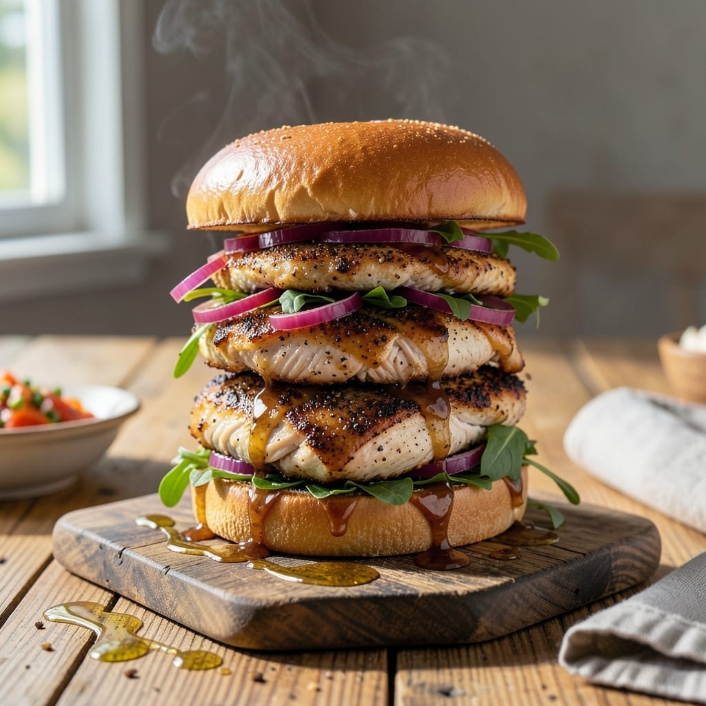 Barbecued Turkey Sandwiches Recipe: Smoky Crust with Tangy Slather