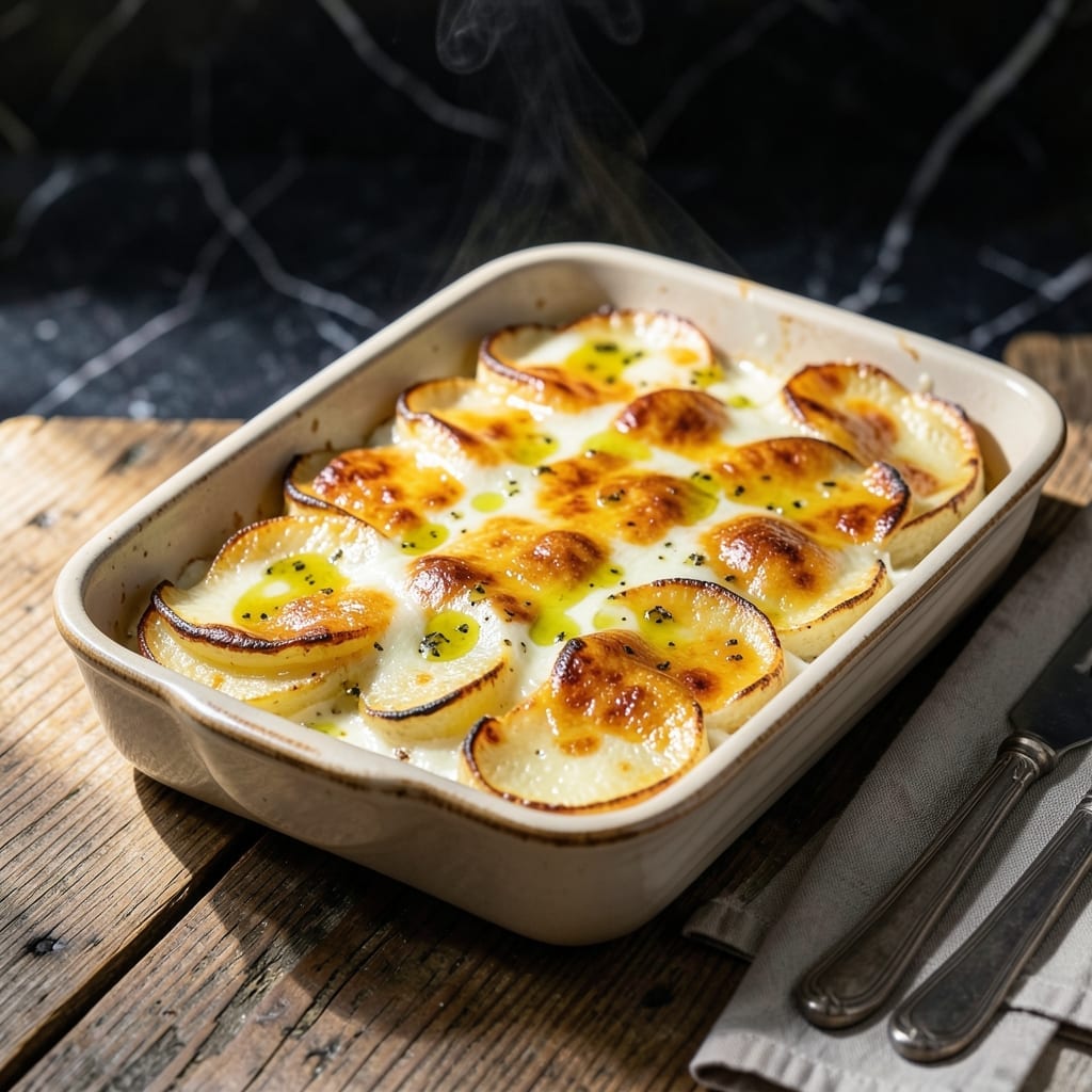 Recipe For Scalloped Potatoes For Two: Cheesy Layers in a Small-Batch Bake