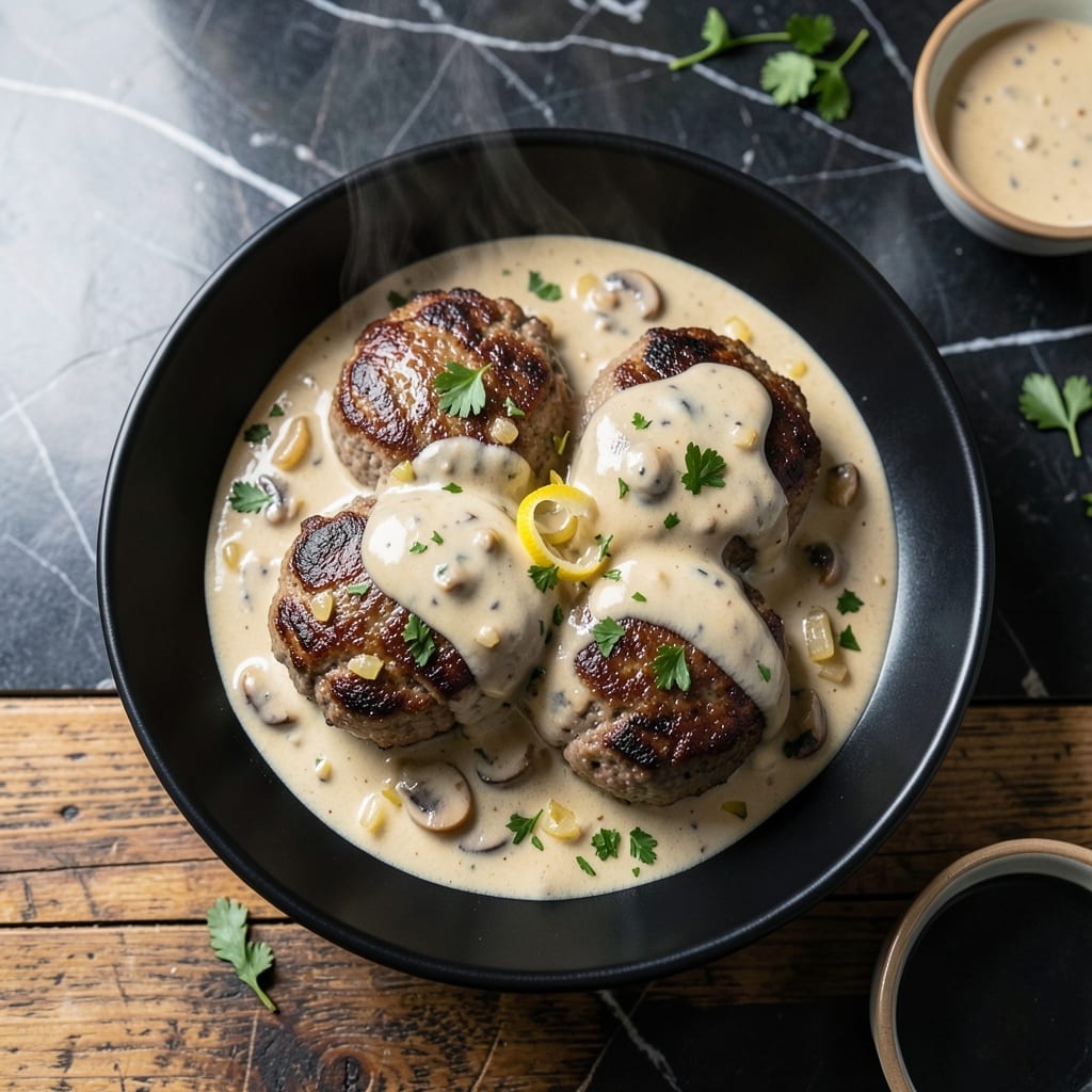 Salisbury Steak Recipe Cream Of Mushroom: Homemade Gravy Smothered Classic