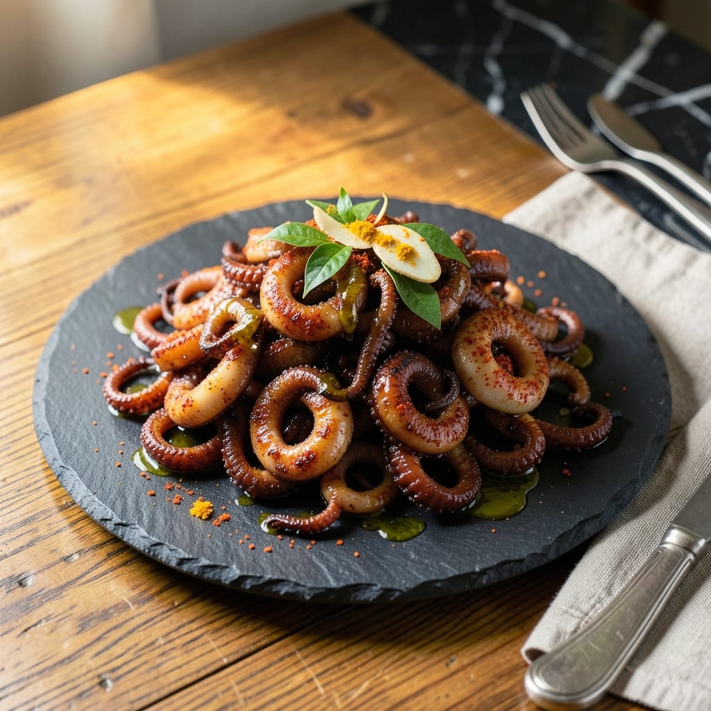 Koonthal Roast Recipe in Malayalam: Spicy Squid Delight With Coconut Richness