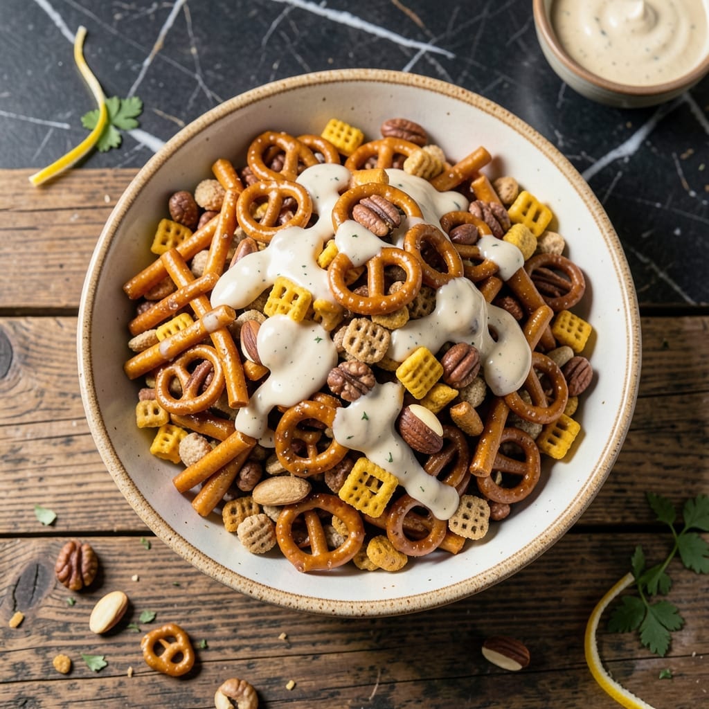 Party Mix Recipe With Ranch Dressing: Zesty Snack Mix With a Creamy Twist