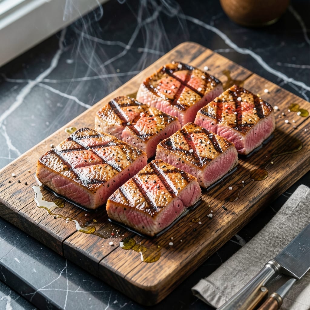 Recipe For Tuna Steaks On Grill: Seared Crust With Moist Interior