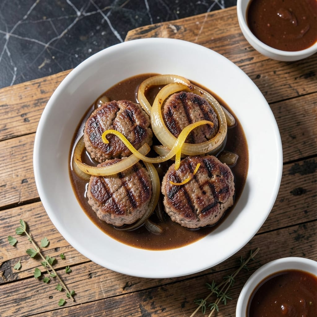 Salisbury Steak Recipe With Onions: Homestyle Gravy With Caramelized Onions