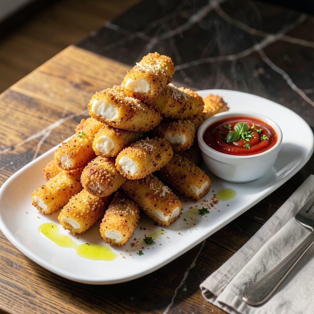 Mozzarella Sticks Recipe: Golden Crust and Gooey Centers