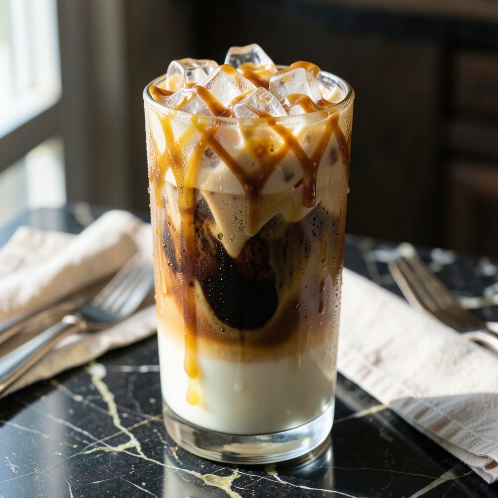 Iced Caramel Macchiato Starbucks Recipe Card: At-Home Barista-Level Indulgence