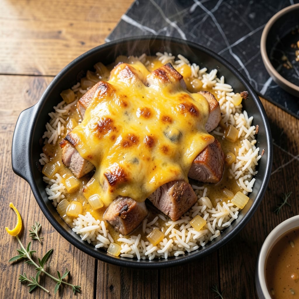 Recipe for Pork and Rice Casserole: Cheesy One-Dish Family Feast