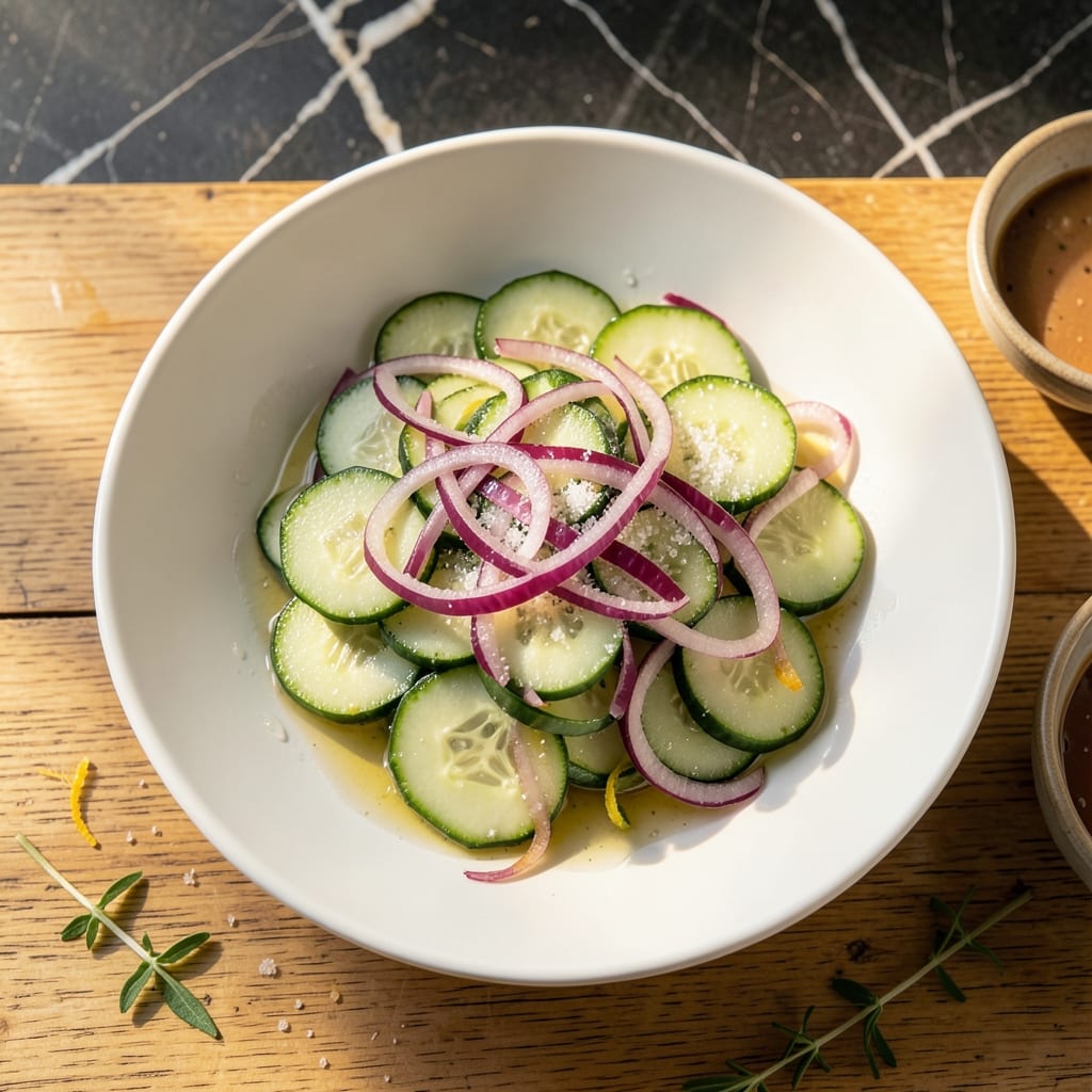 Recipe For Cucumber Salad With Vinegar And Sugar: Crisp Refreshment With Sweet-Tart Zing
