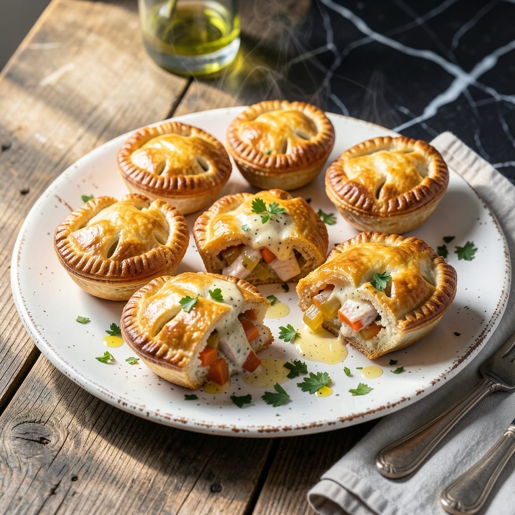 Mini Chicken Pot Pie Recipe From Scratch: Individual Portions of Savory Flaky Bliss Mini Chicken Pot Pie Recipe From Scratch: Individual Portions of Savory Flaky Bliss