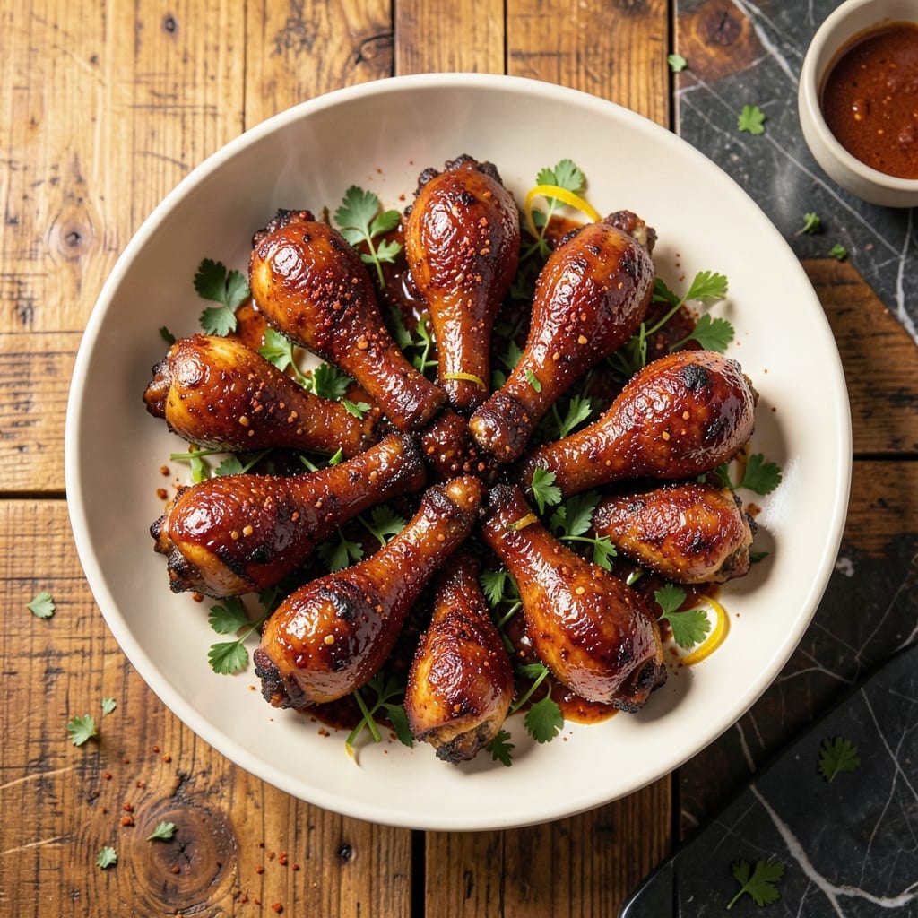 Baked Barbecue Chicken Drumsticks Recipe: Sticky Sweet Glaze With Smoky Depth