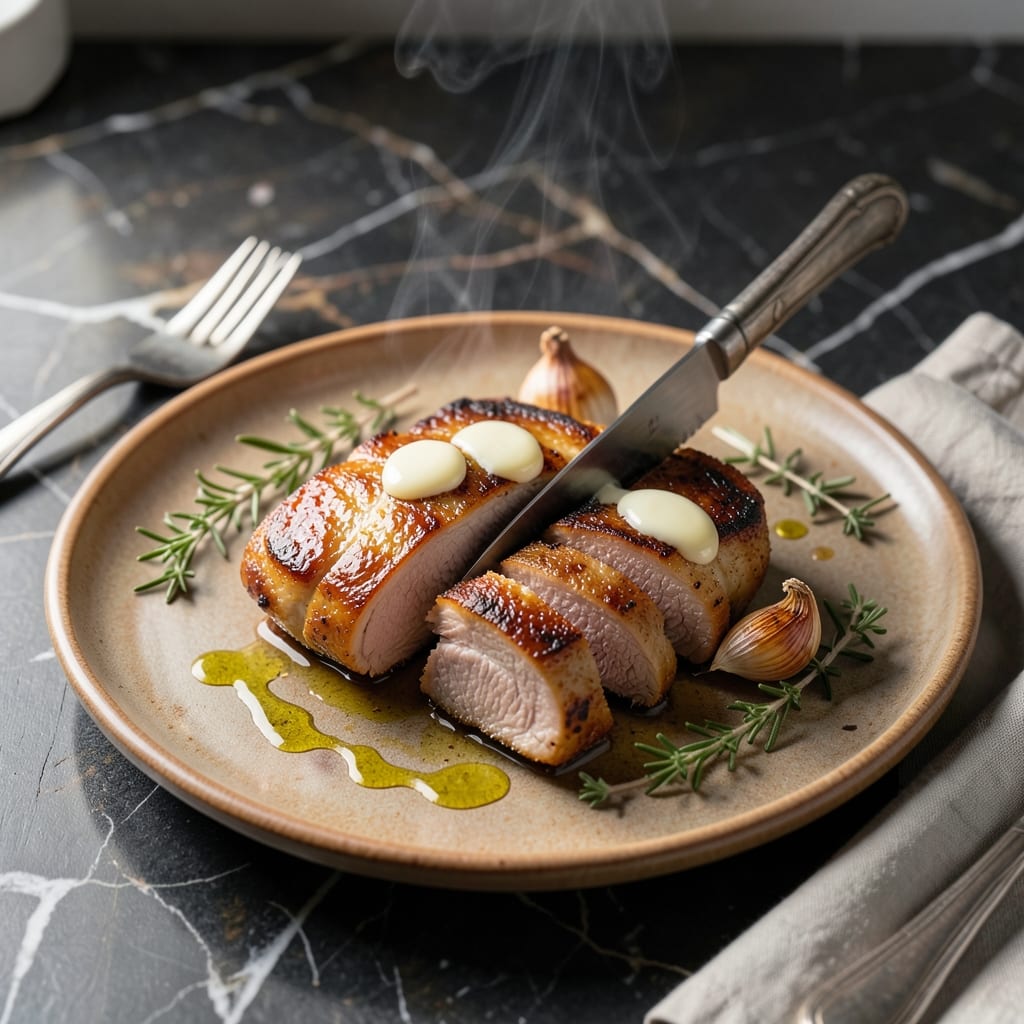 Baked Pork Chops Recipe: Oven-Crisped With Garlic Herb Butter