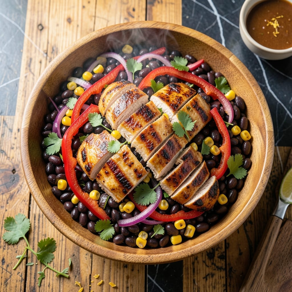 Grilled Chipotle Chicken and Corn Dense Bean Salad Recipe: Smoky Char Meets Fresh Crunch