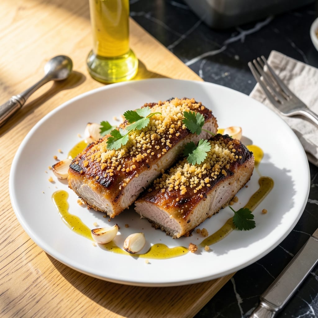 Recipe for Oven Baked Pork Chops With Bread Crumbs: Parmesan Herb Crust for Juicy Results