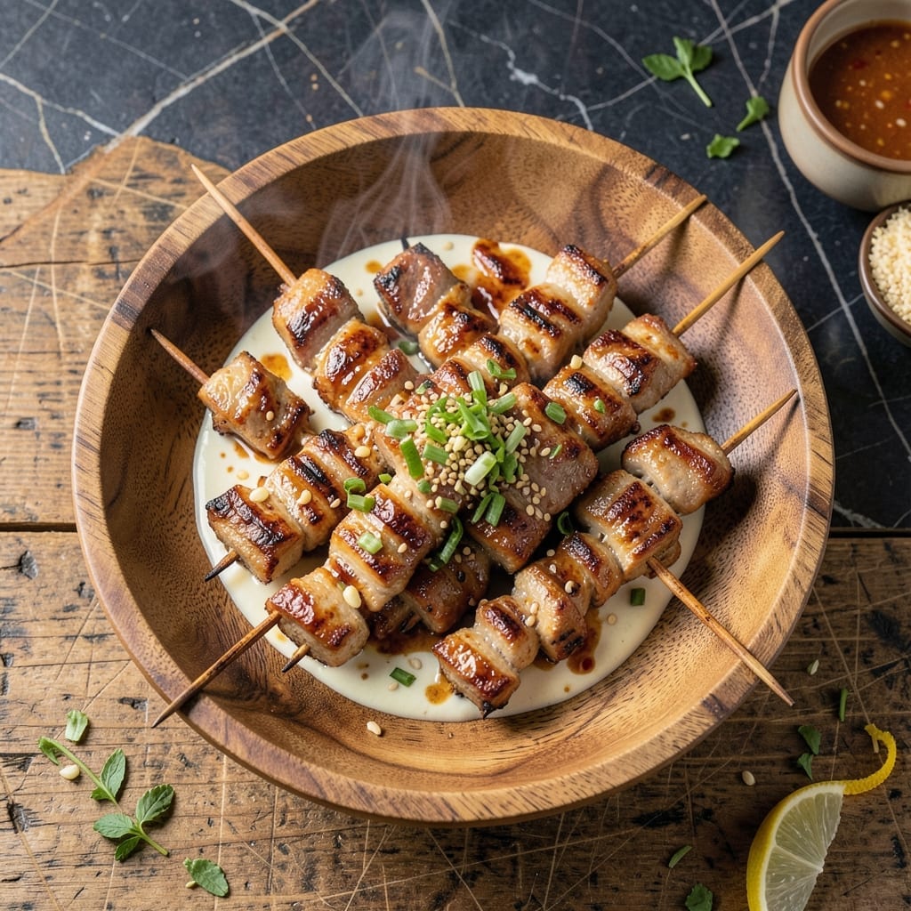 Pork Satay Recipe With Coconut Milk: Skewered Perfection With Creamy Depth