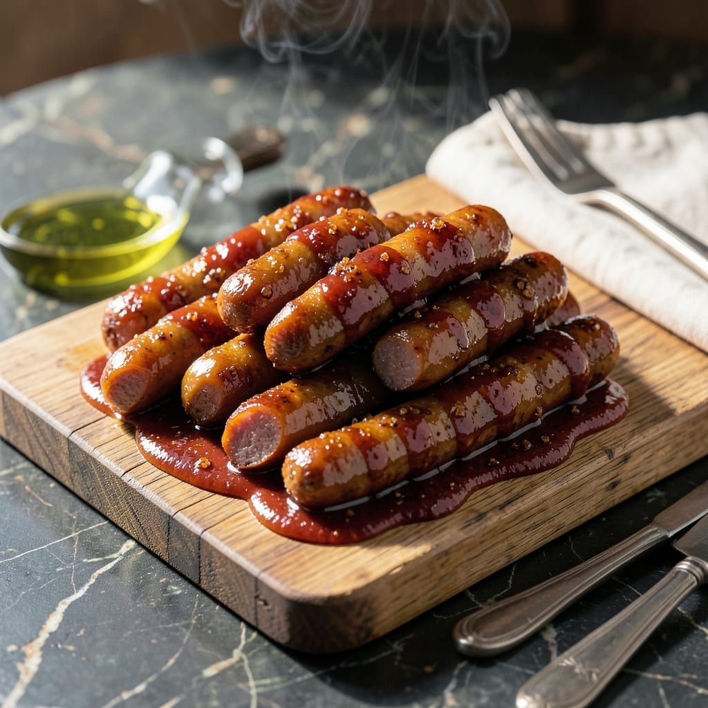 Recipe For Barbecue Cocktail Weenies: Sweet and Smoky Party Bites