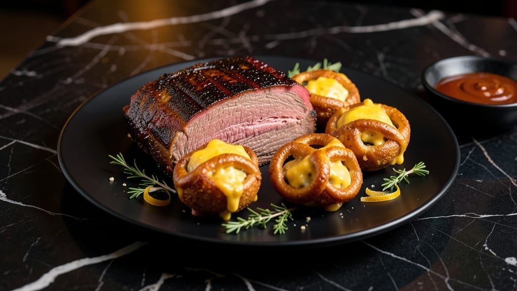 Smoked Brisket and Beer Cheese Pretzel Bombs Recipe: Crispy Shells Stuffed With Smoky-Sweet Filling