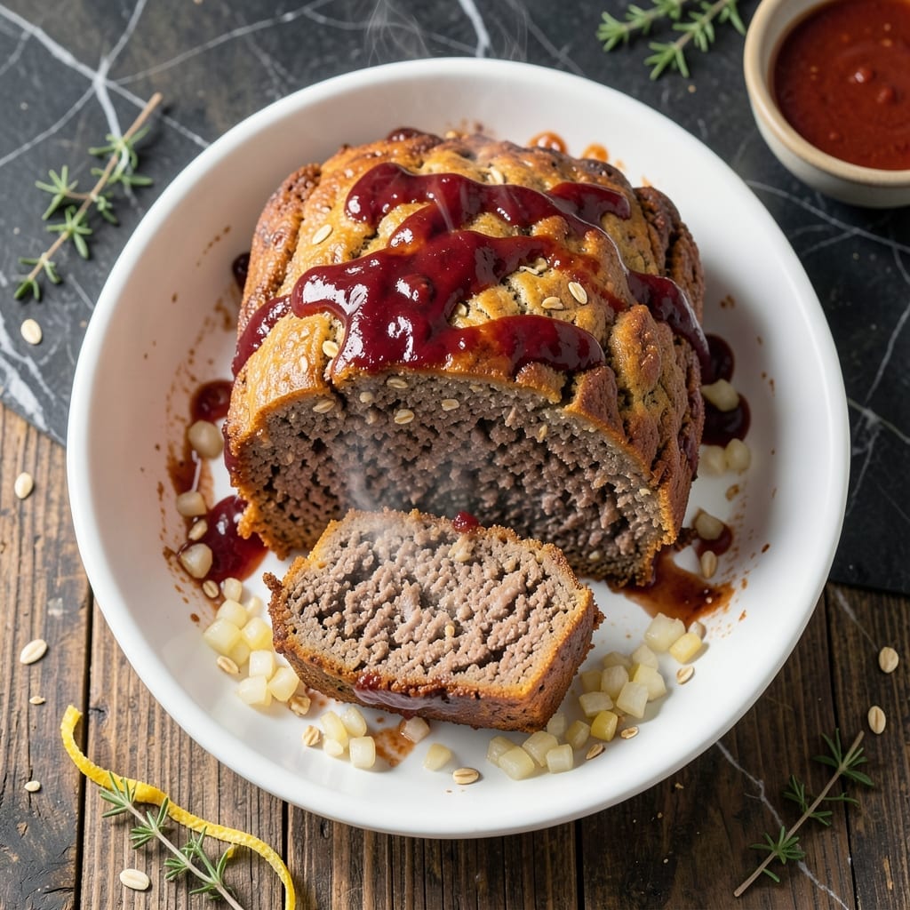 Healthy Meatloaf Recipe Without Breadcrumbs: Oat-Fortified Moist and Savory Loaf