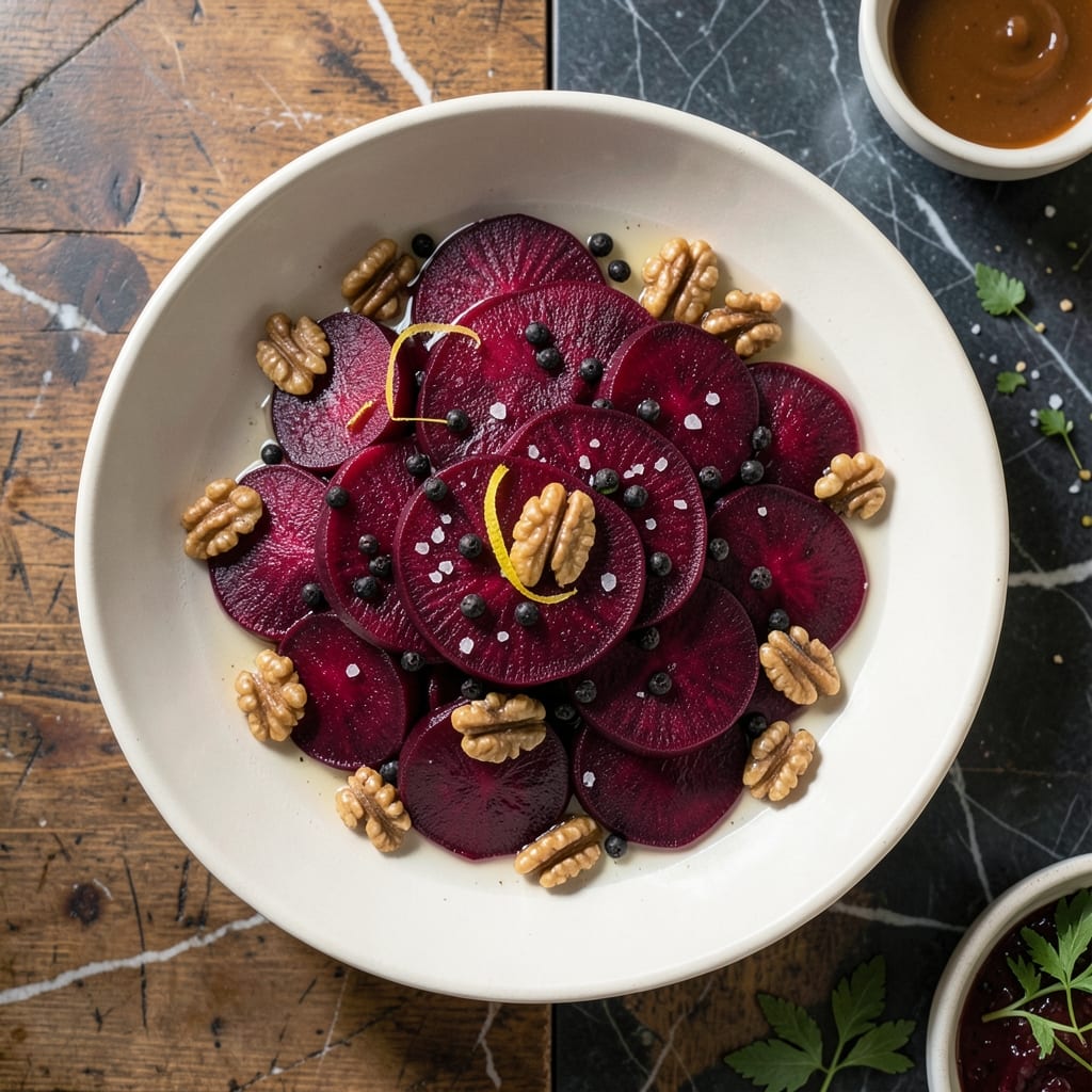 Pickled Beet Salad Recipe White Vinegar: Bright Pink Tang With Crunchy Toppings