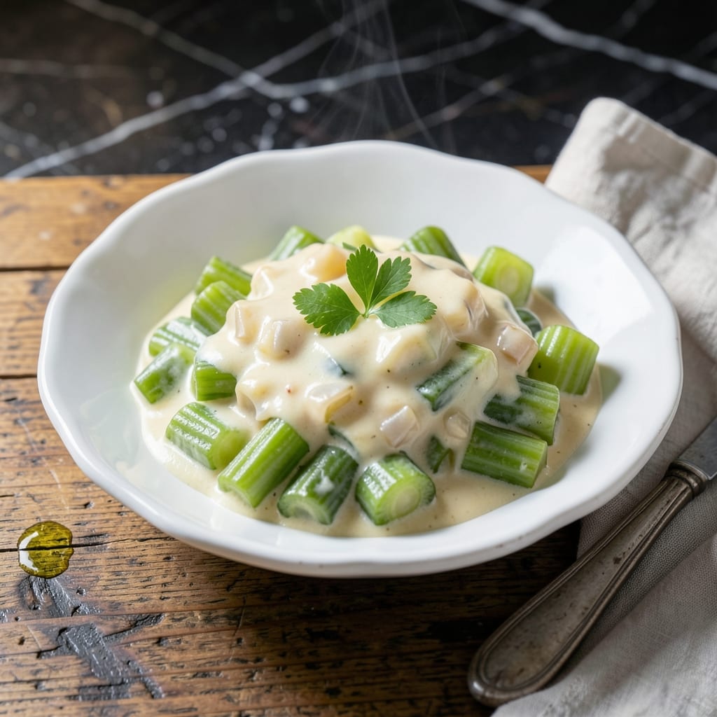 Recipe for Creamed Celery: Retro Comfort Side with Velvety Sauce
