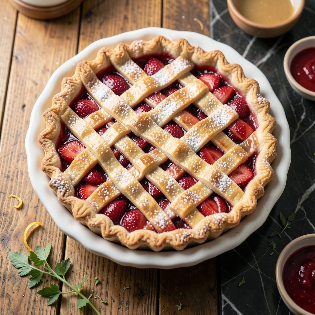 Marie Callender's Strawberry Pie Recipe: Bursting Berry Lattice Delight