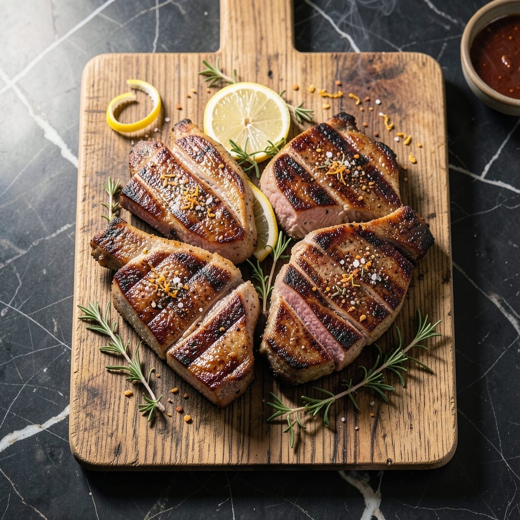 Pork Sirloin Chops Grill Recipe: Charred Crust With Herb-Infused Juiciness