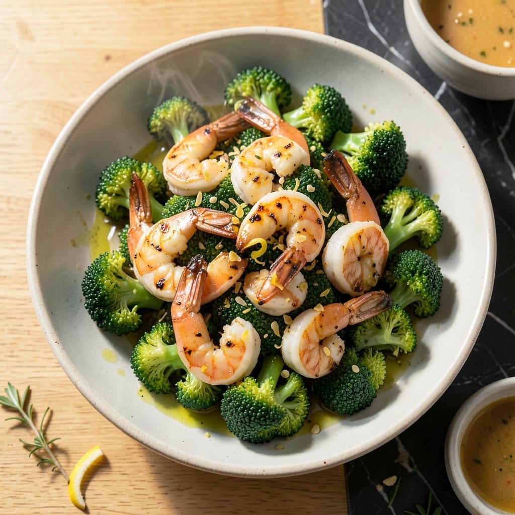 Grilled Shrimp and Broccoli Recipe: Lemon-Garlic Char With Crisp-Tender Bites