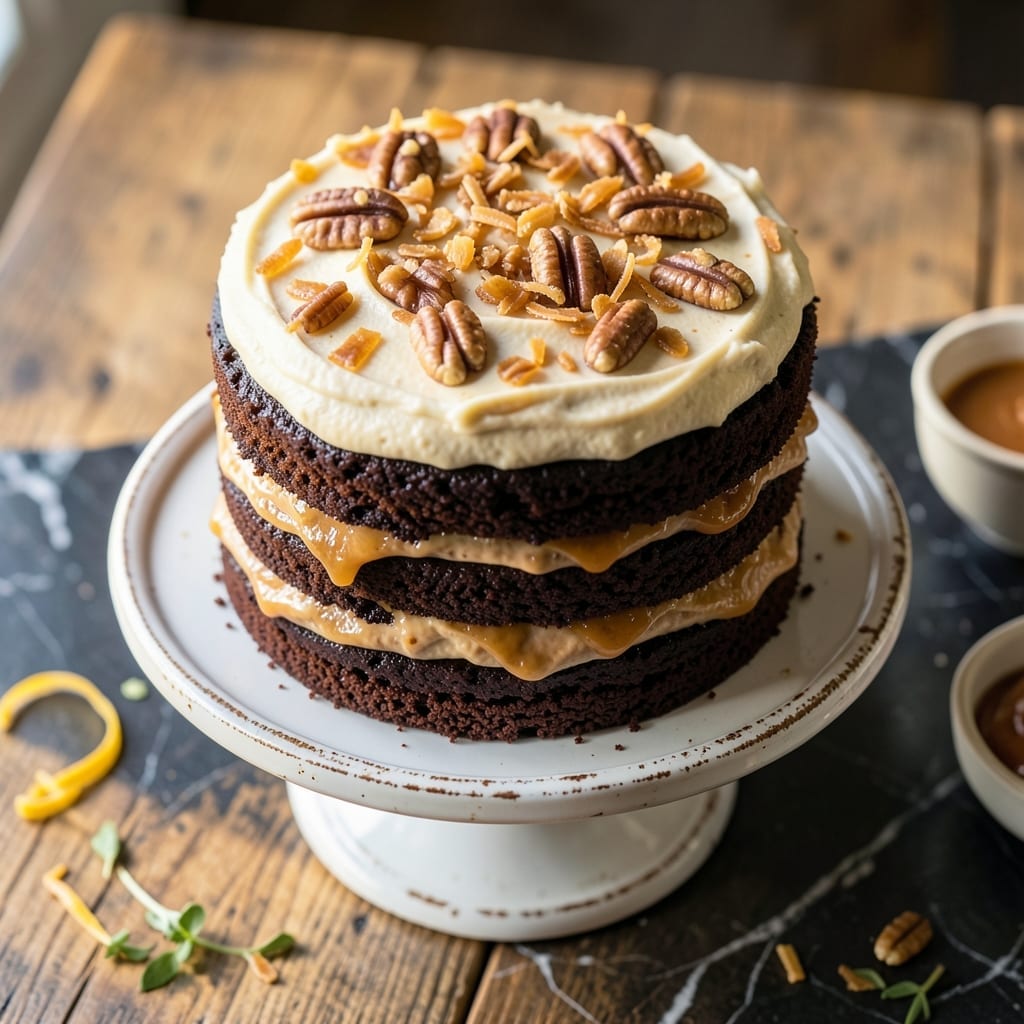 Paula Deen's German Chocolate Cake Recipe: Decadent Coconut-Pecan Layers