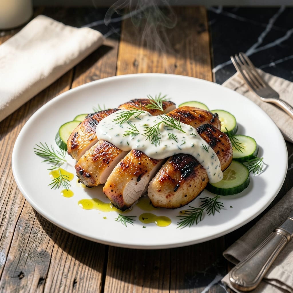 Chicken With Yogurt Sauce Recipe: Tangy Creaminess Over Tender Chicken